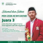 Zeda Ni’am Kafabi, Siswa MA Unggulan Al-Imdad, Sabet Juara 3 Lomba Baca Puisi Tingkat Provinsi DIY